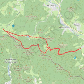 Trace GPS De Masevaux à la Fennematt, itinéraire, parcours