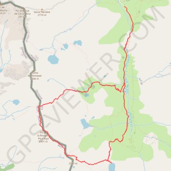 Trace GPS Pic de la Rouge et étang de Médecourbe, itinéraire, parcours