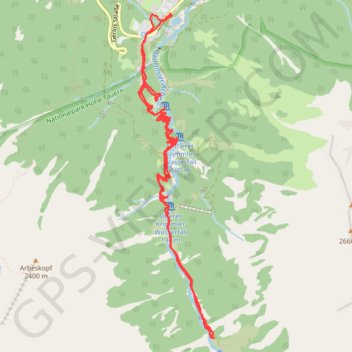 Trace GPS Autriche - Les cascades de Krimmler Achental, itinéraire, parcours