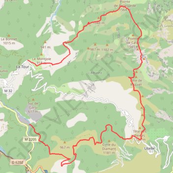 Trace GPS Col de gratteloup, itinéraire, parcours
