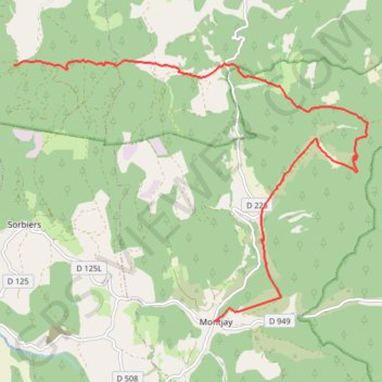Trace GPS Col de Roure - Montjay (Grande Traversée des Préalpes), itinéraire, parcours