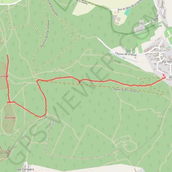 Trace GPS Vaux - Bois-la-Dame, itinéraire, parcours