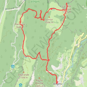 Trace GPS Engins (38) - La Molière, itinéraire, parcours