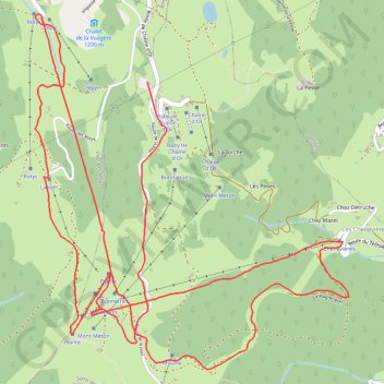 Trace GPS Ski Les Brasses, itinéraire, parcours