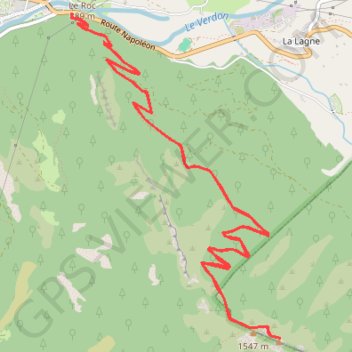 Trace GPS Crête de Destourbes (Castellane), itinéraire, parcours