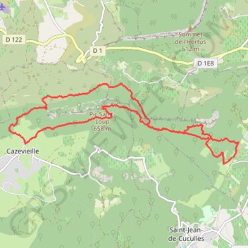 Trace GPS Tour du Pic Saint-Loup depuis Saint-Mathieu-de-Tréviers, itinéraire, parcours