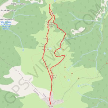 Trace GPS Pic de Lizert d'Assacs, itinéraire, parcours