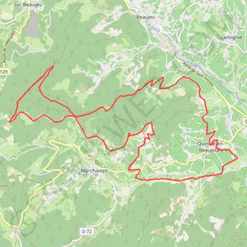 Trace GPS Pays Beaujolais - Quincié-en-Beaujolais, itinéraire, parcours