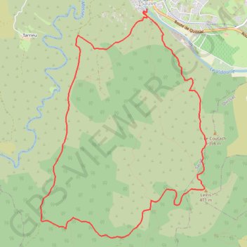 Trace GPS Sauve - Coutach - Mer des Rochers, itinéraire, parcours