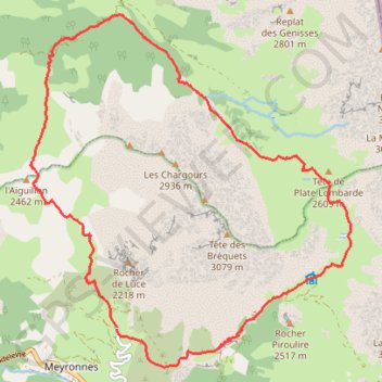 Trace GPS Ubaye, itinéraire, parcours