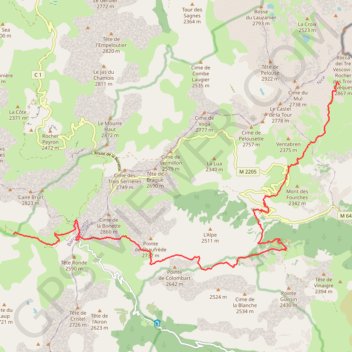 Trace GPS GR56 - Tour de l'Ubaye, jour 3, itinéraire, parcours