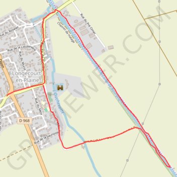 Trace GPS Longecourt canal, itinéraire, parcours