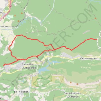 Trace GPS Boucle Jas de Keyrié - Petit Sambuc - Tour César, itinéraire, parcours