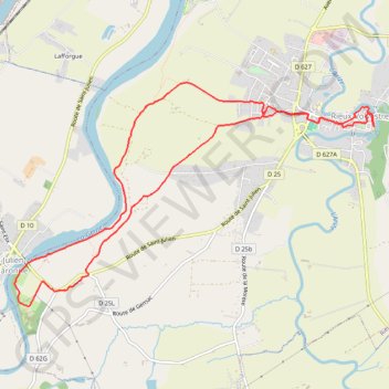 Trace GPS Du bourg médévial de Rieux Volvestre au village gaulois de Saint-Julien, itinéraire, parcours