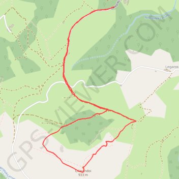 Trace GPS Oilarandoi depuis Bizkarrenea, itinéraire, parcours