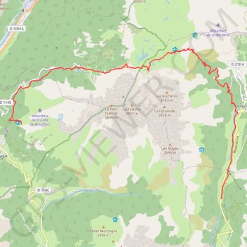 Trace GPS Lac du Prévourey - Col d'Ornon, itinéraire, parcours