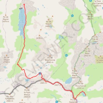 Trace GPS Ariège jour 4, itinéraire, parcours