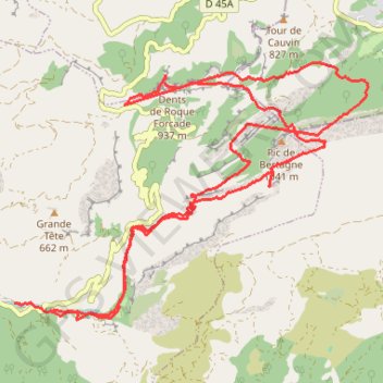 Trace GPS Sainte-Beaume, itinéraire, parcours