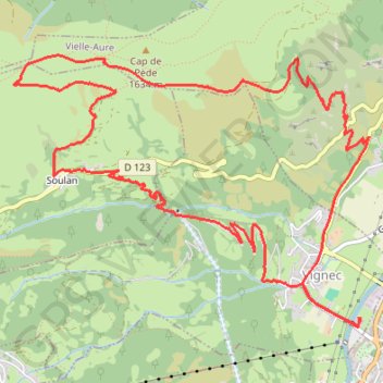 Trace GPS Cap de Pède en boucle depuis Saint-Lary-Soulan, itinéraire, parcours