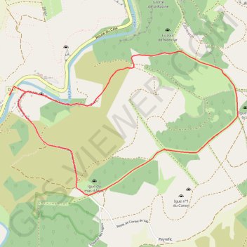 Trace GPS Forêt domaniale de Cabrerets, itinéraire, parcours