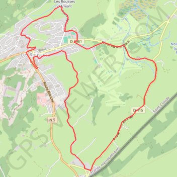 Trace GPS Tour du village des Rousses VTC VAE, itinéraire, parcours