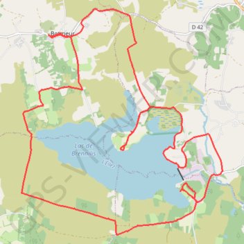 Trace GPS De Botmeur au réservoir de Saint-Michel, itinéraire, parcours