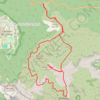 Trace GPS Le Mont Pujet, itinéraire, parcours
