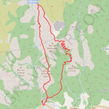 Trace GPS Sentier du col de la buffe, itinéraire, parcours