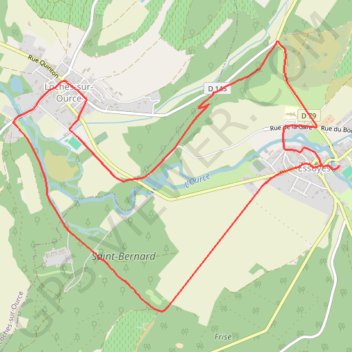 Trace GPS Circuit P.A Renoir (Les chemins de Renoir), itinéraire, parcours