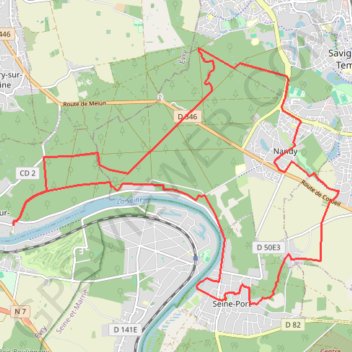 Trace GPS Morsang sur Seine Jonquilles v2, itinéraire, parcours