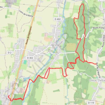 Trace GPS Dans les bois d'Orleix - Le Bois Sibat, itinéraire, parcours