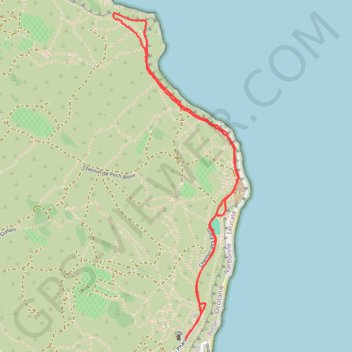 Trace GPS Promenade dominicale sur les falaises de leucate, itinéraire, parcours
