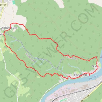 Trace GPS Nurols - Château-le-Bois, itinéraire, parcours
