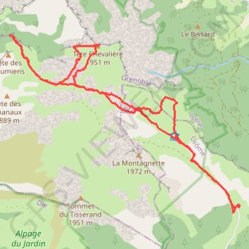 Trace GPS Vallon Combeau, itinéraire, parcours