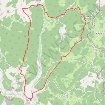Trace GPS Sentier de Borrèze (canton de Salignac-Eyvigues), itinéraire, parcours