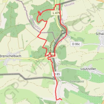 Trace GPS Petite balade dans la vallée de la Schwalb - Eschviller, itinéraire, parcours