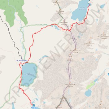 Trace GPS Autour du pic du Midi d'Ossau, itinéraire, parcours