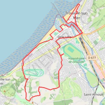 Trace GPS Dauville - Trouville, itinéraire, parcours