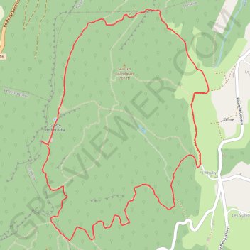 Trace GPS Autour du Bois de Glaize, Mont Tournier, itinéraire, parcours