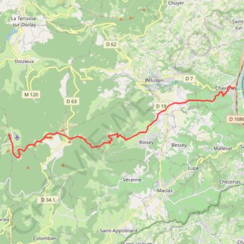 Trace GPS La jasserie - chavannay, itinéraire, parcours