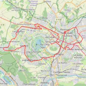 Trace GPS marathon_parcours_gpx, itinéraire, parcours