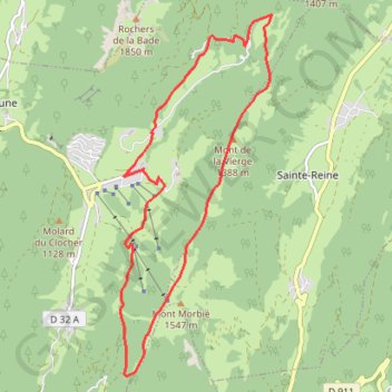 Trace GPS Mont Morbié en boucle, itinéraire, parcours
