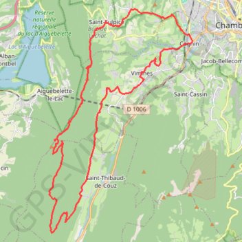 Trace GPS Le Mont Grêle depuis Cognin, itinéraire, parcours
