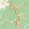 Trace GPS Cévennes méridionales - Col de La Pierre Levée - Crêtes de la Montagne du Liron - Col Lougares, itinéraire, parcours