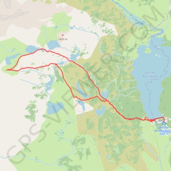 Trace GPS F-66-Lac des Bouillouses-Etang de Sobirans, itinéraire, parcours