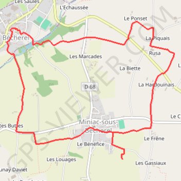 Trace GPS Les Roches du Diable ou Circuit du Lavoir - Miniac-sous-Bécherel, itinéraire, parcours