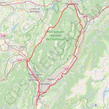 Trace GPS 2020 Tour de la Chartreuse par Voreppe, itinéraire, parcours