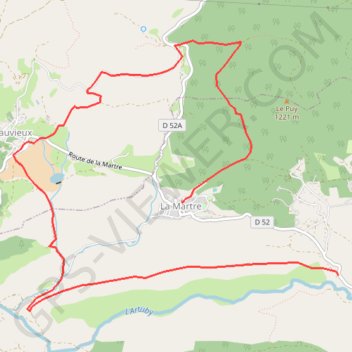 Trace GPS La Martre, itinéraire, parcours