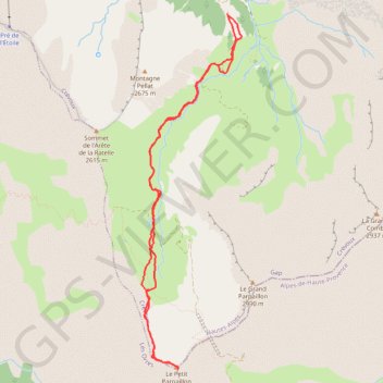 Trace GPS Le Petit Parpaillon - Crévoux (05), itinéraire, parcours
