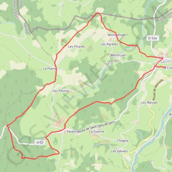 Trace GPS Circuit de Saint-Christophe-la-Montagne, itinéraire, parcours